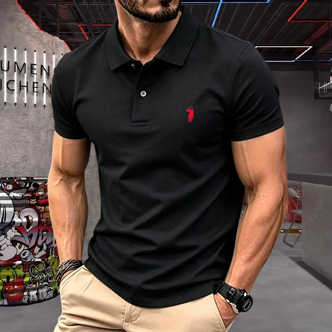 Men’s 100% Cotton Embroidered Polo Shirt