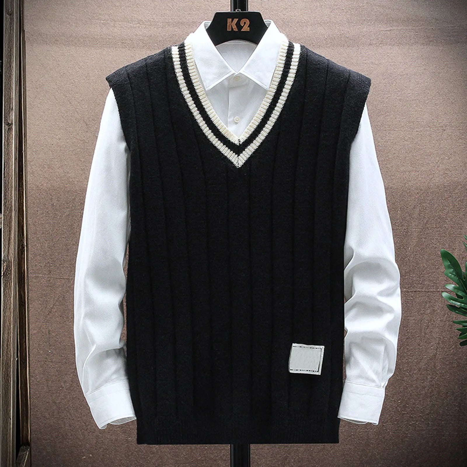 Slim Cotton Sweater Vest