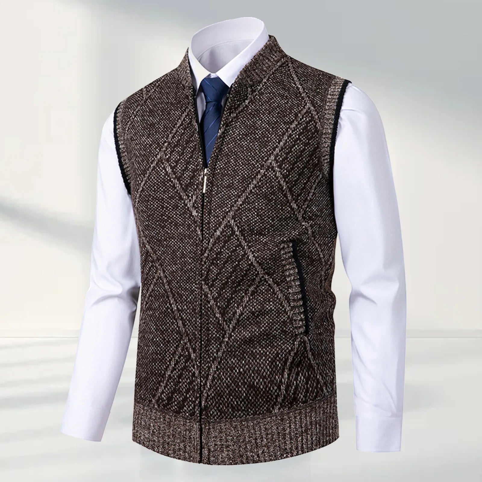Men's Velvet Cardigan Vest