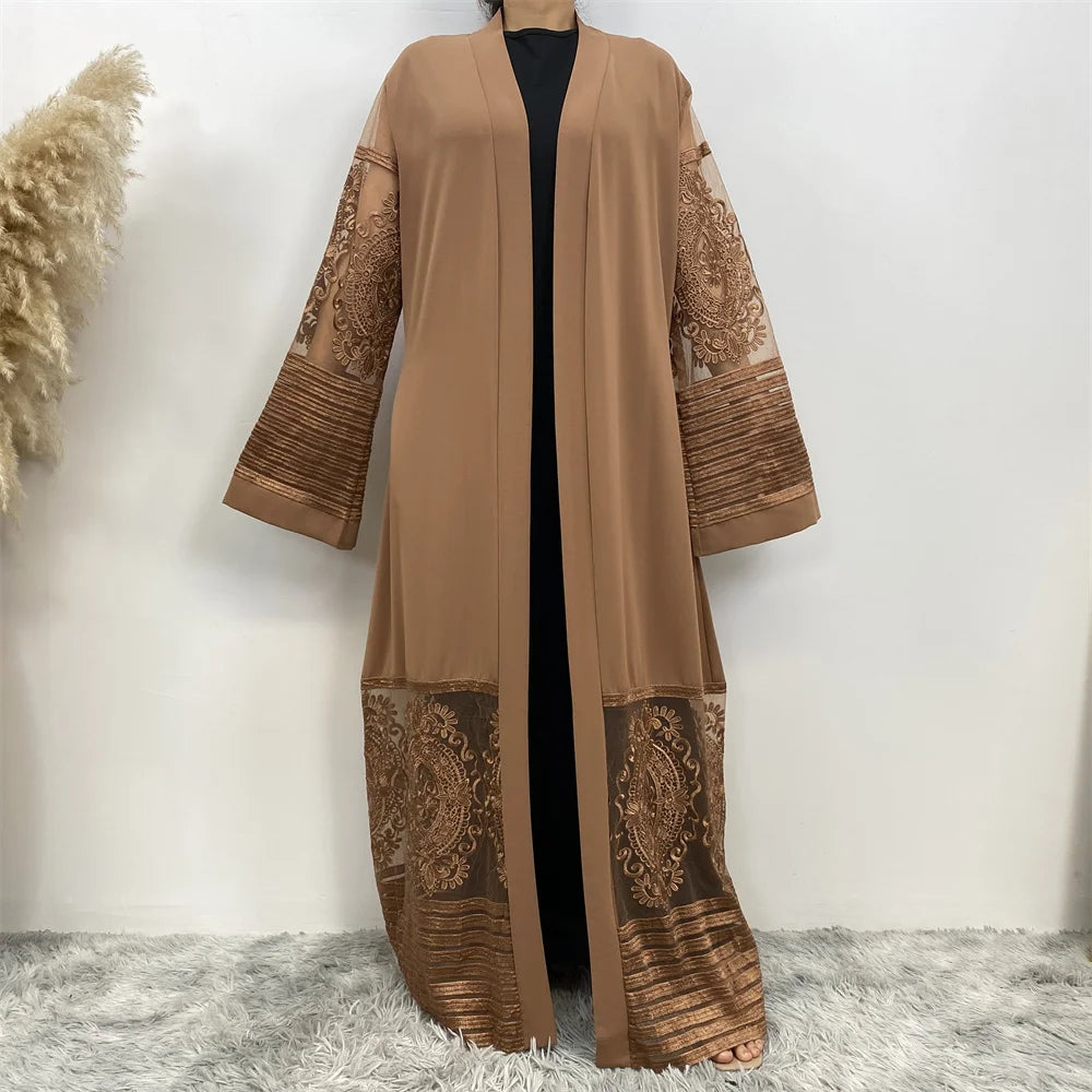 Women’s Gold Rhinestone Abaya