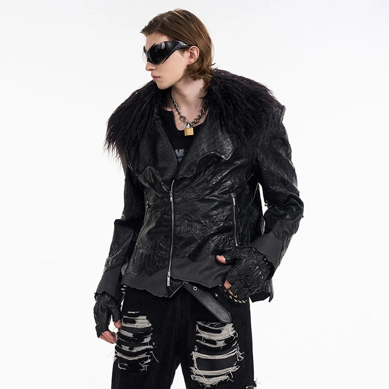 Men’s Fur Leather Jacket