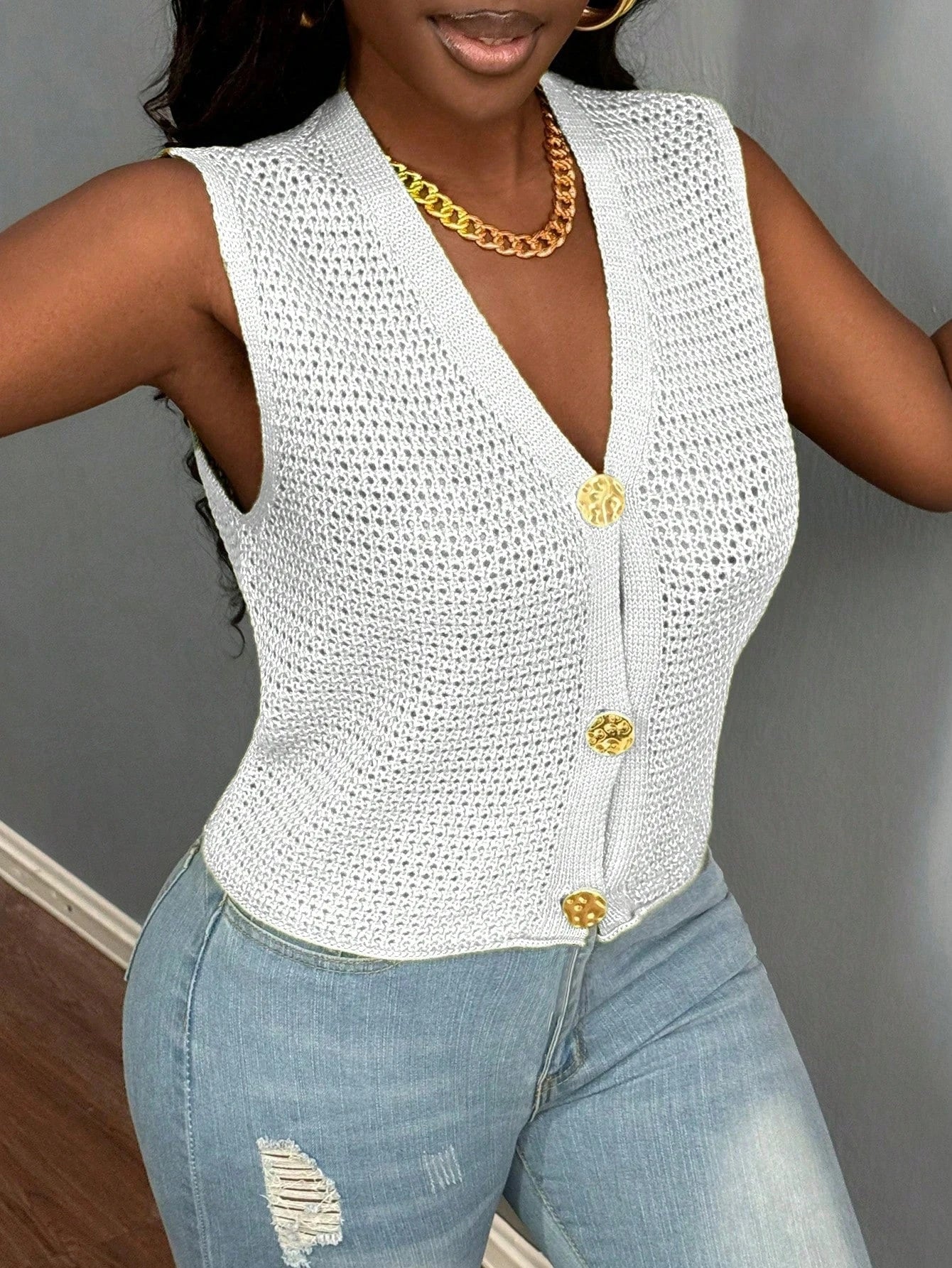 Women’s Knit Cardigan Vest