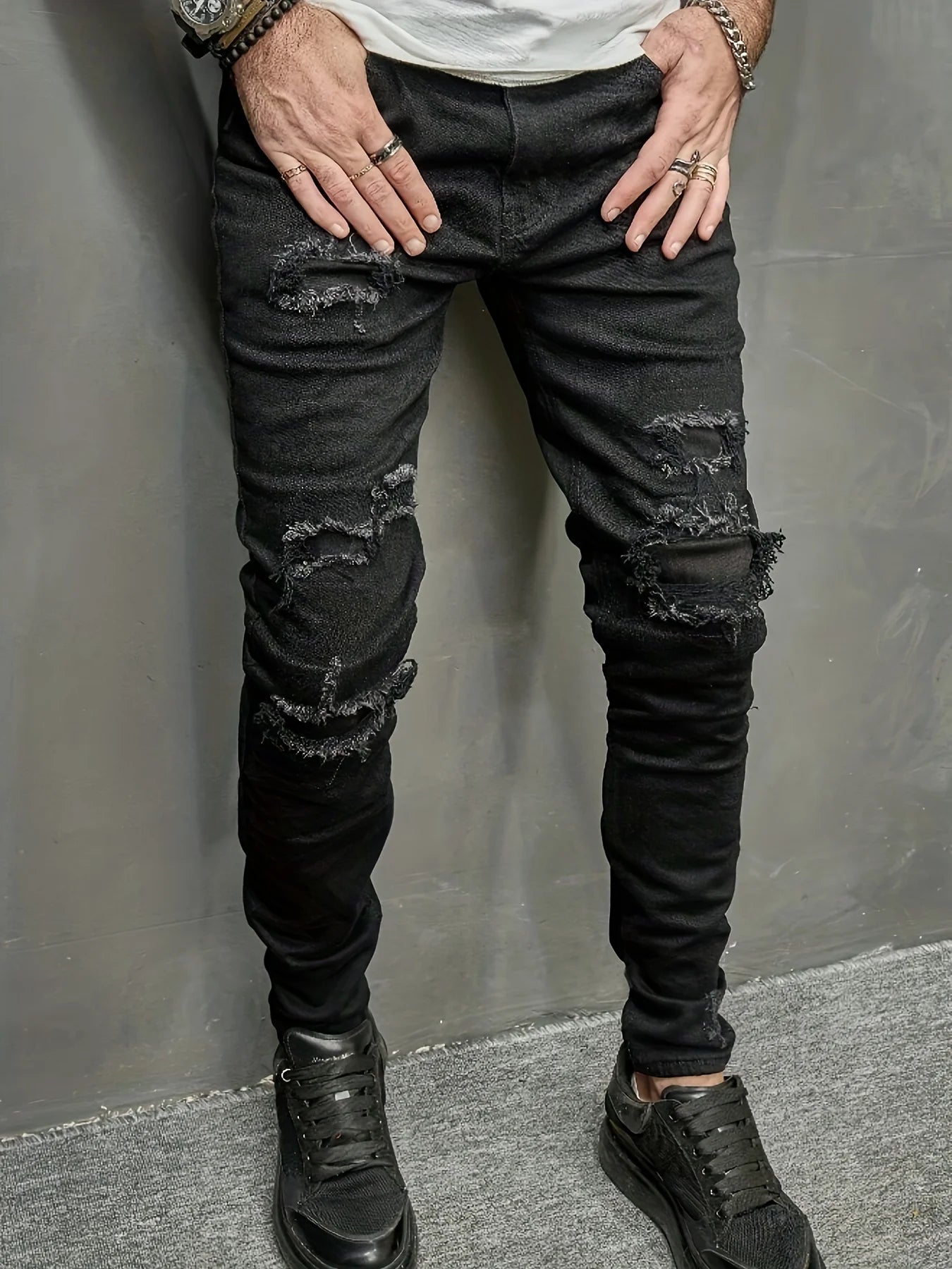 Men's Slim Ripped Jeans