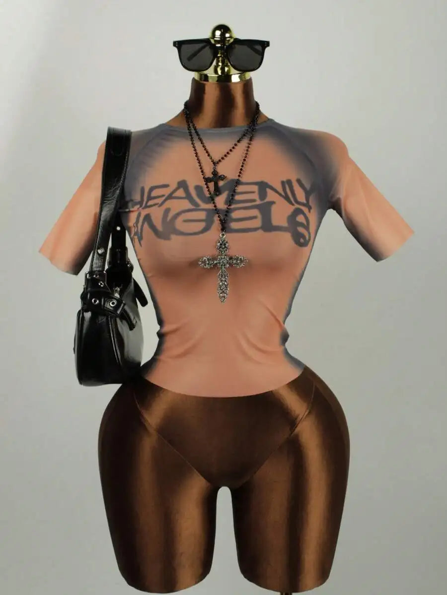Women's Mesh Graphic Tee