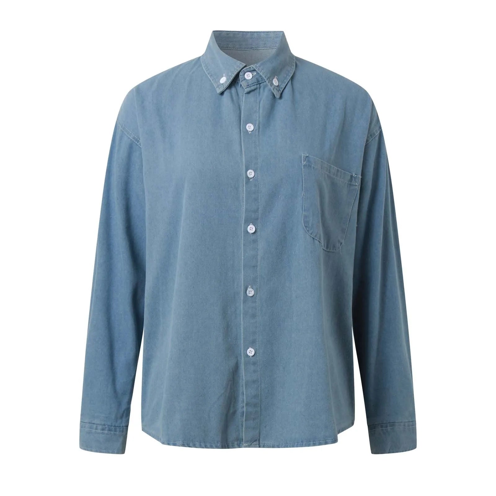 Women Denim Button Down Shirt