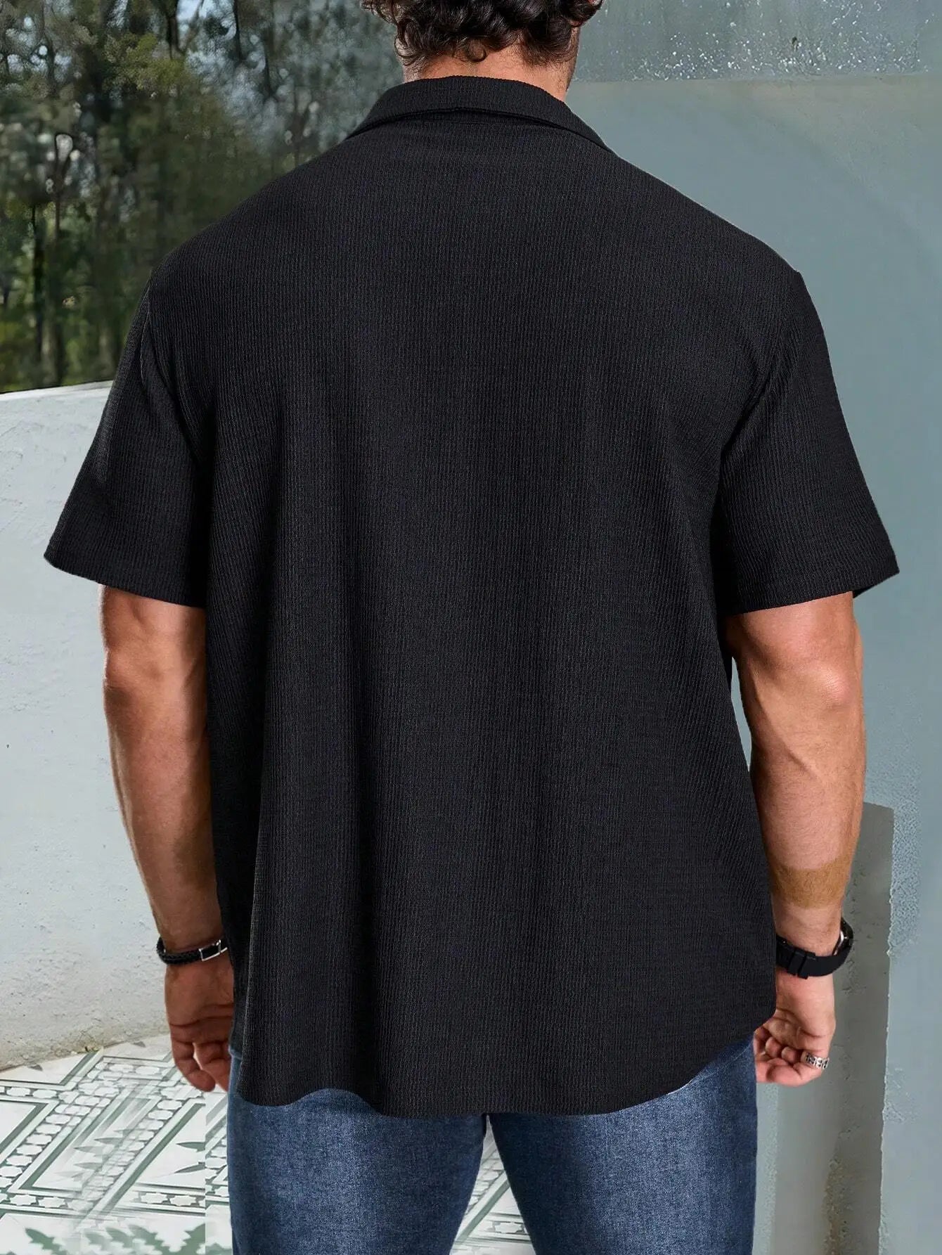 Men's Plus Size Casual Button Up Shirt
