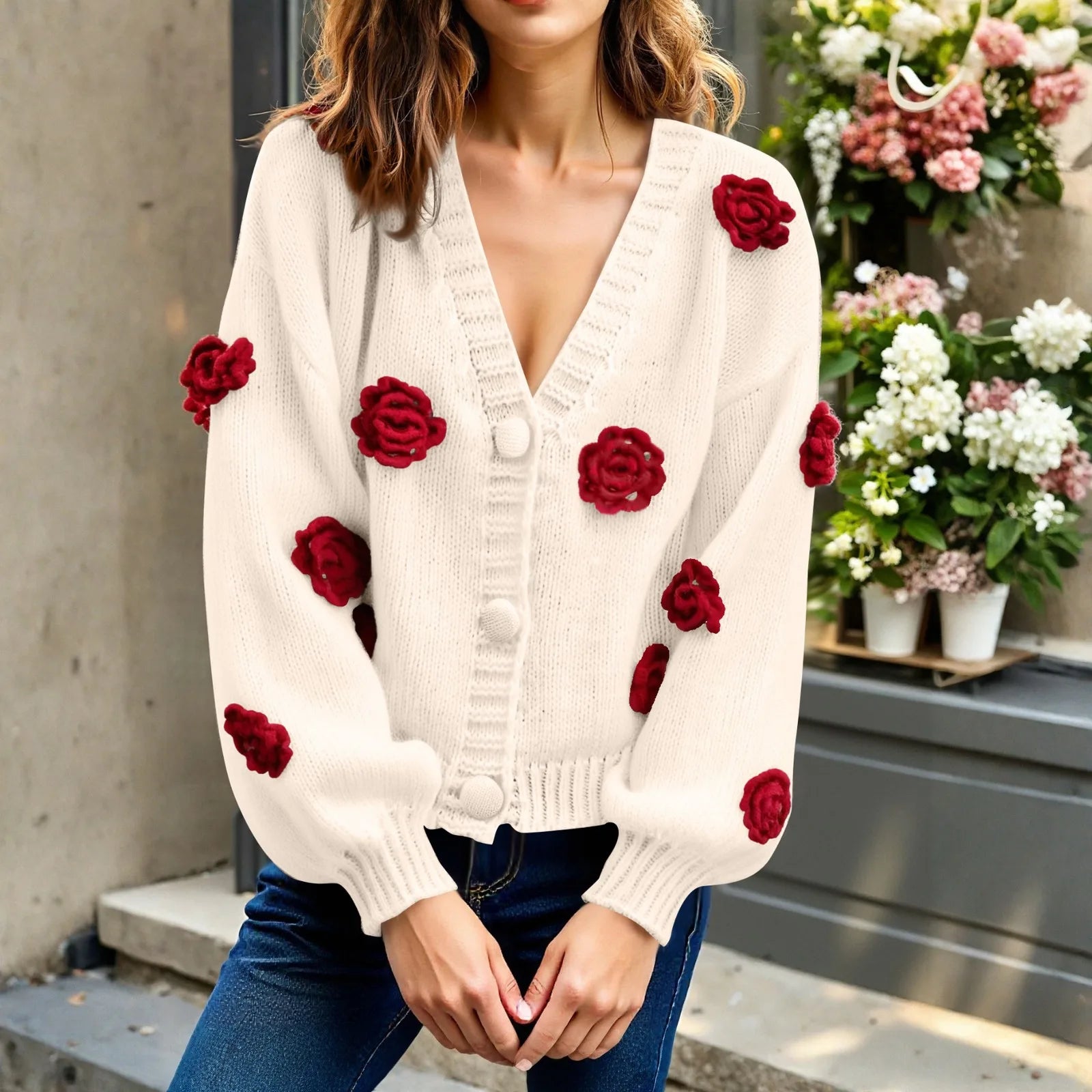Women's Buttoned Sweater