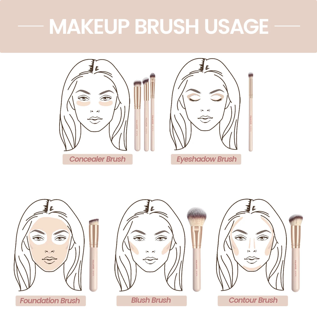 Synthetic Makeup Brush Set