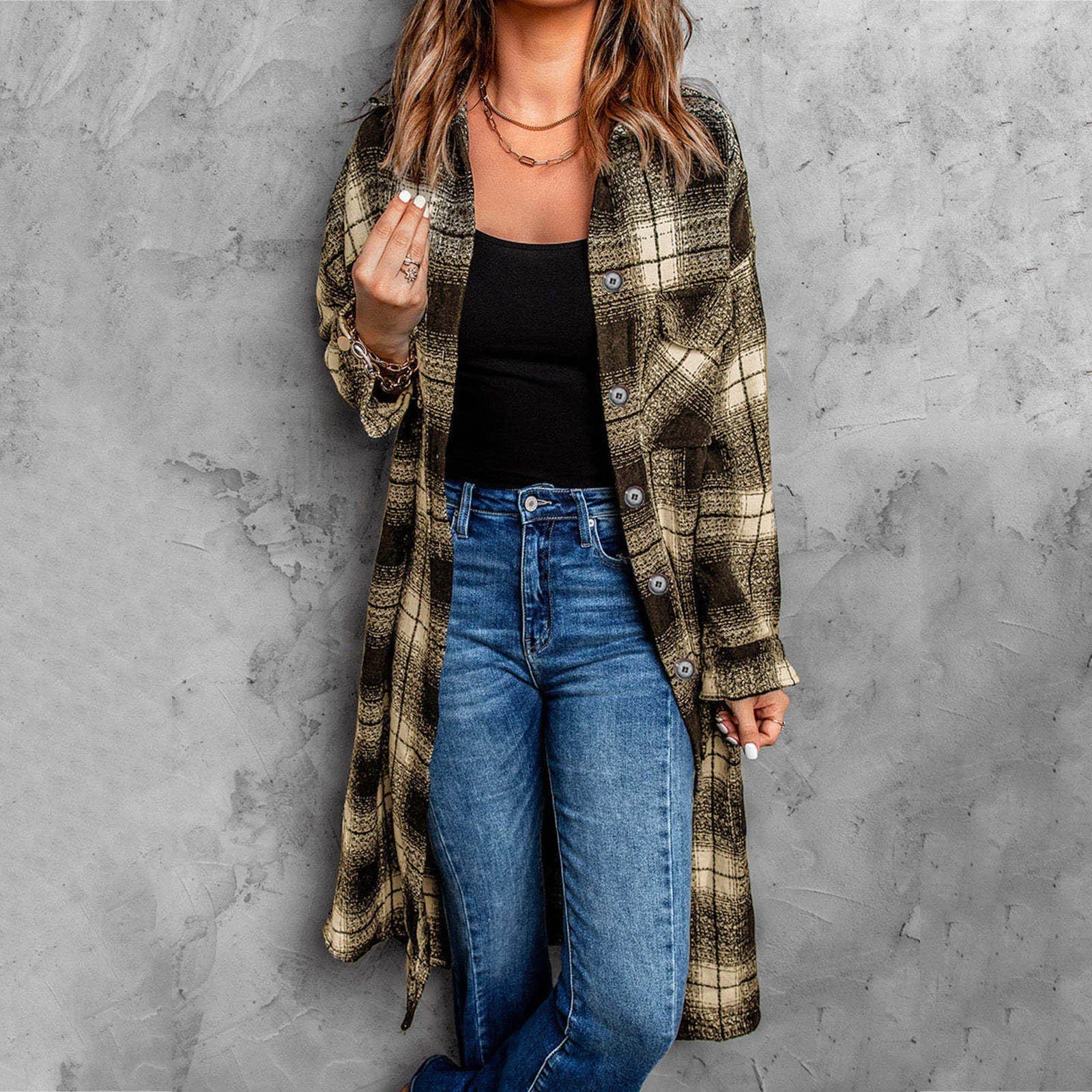 Lightweight Flannel Plaid Shirt