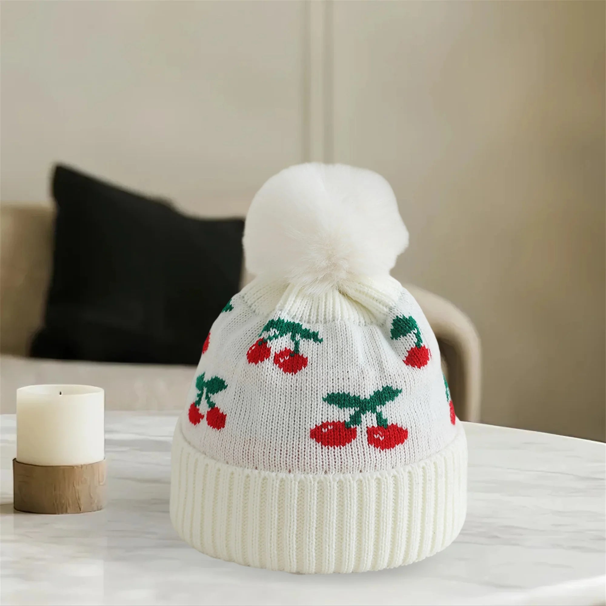 Strawberry Knitted Beanie