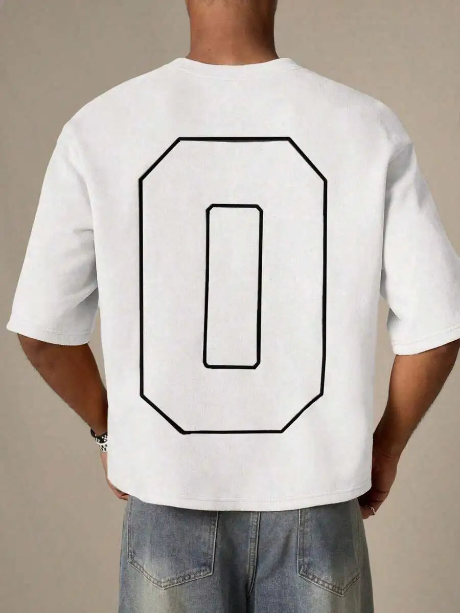 Men's Loose Numeric Patch T-Shirt