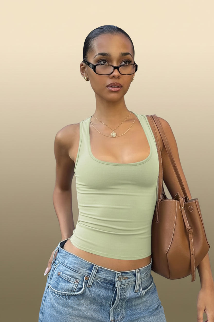 Women's Square Neck Crop Top