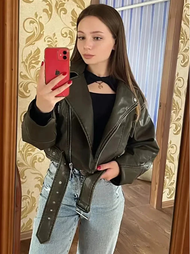 Faux Leather Biker Jacket