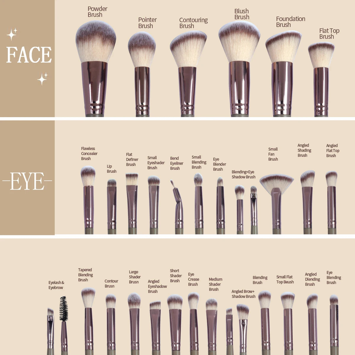 30 pieces Makeup Brush Set