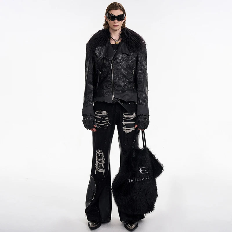 Men’s Fur Leather Jacket