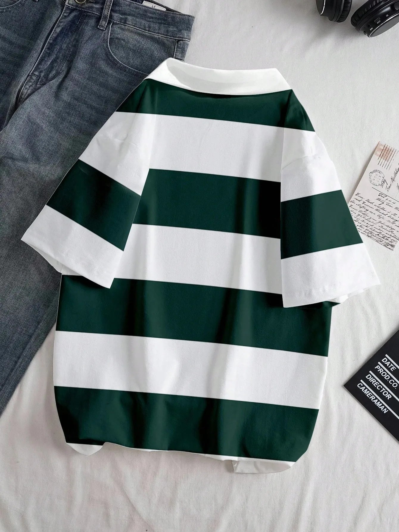 Men's 3D Striped Polo Shirt