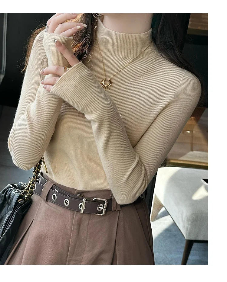 Mock Neck Knit Sweater