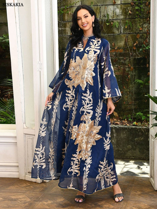 Luxury Sequin Embroidered Abaya
