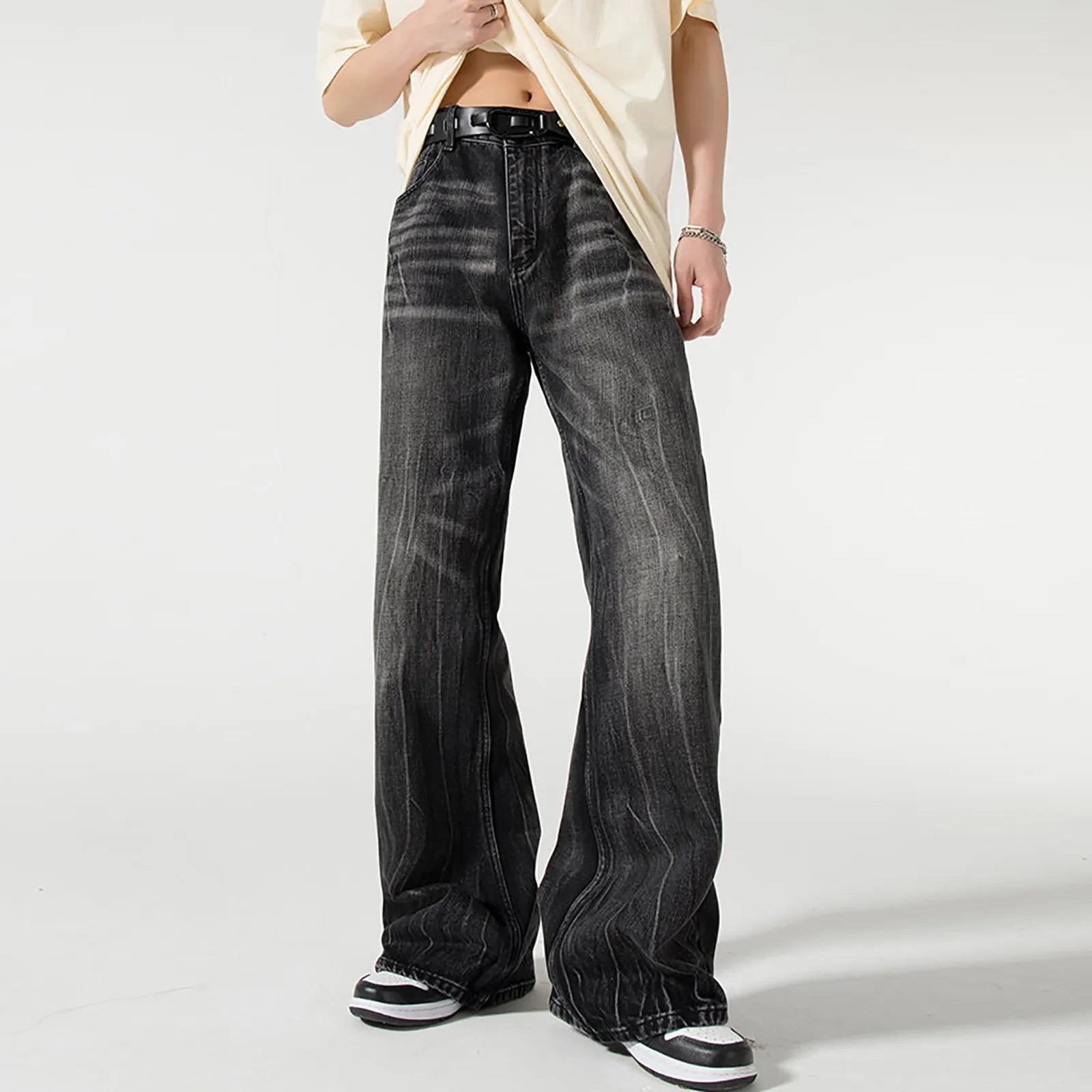 Retro Flared Denim Pants