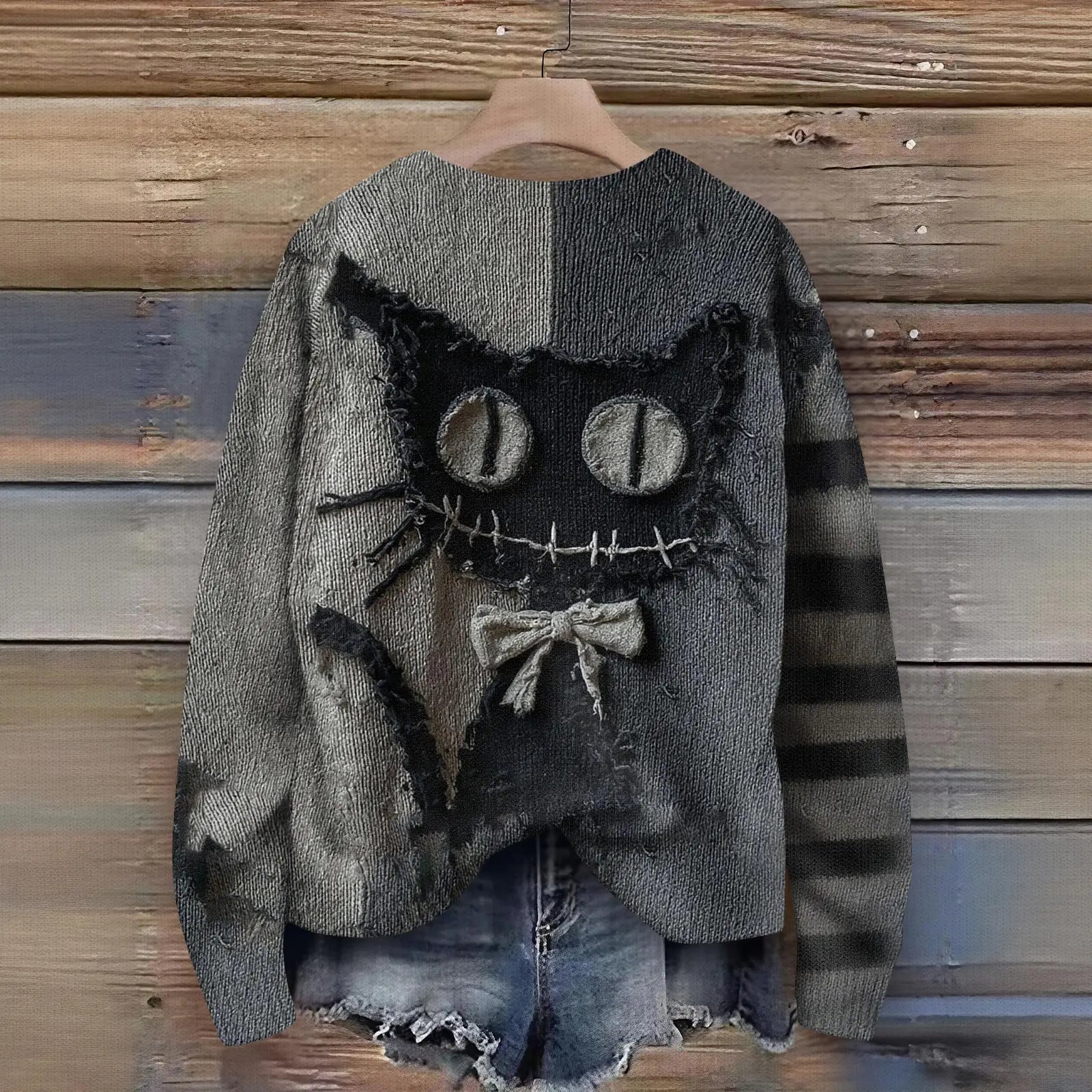 Printed Knit Sweater