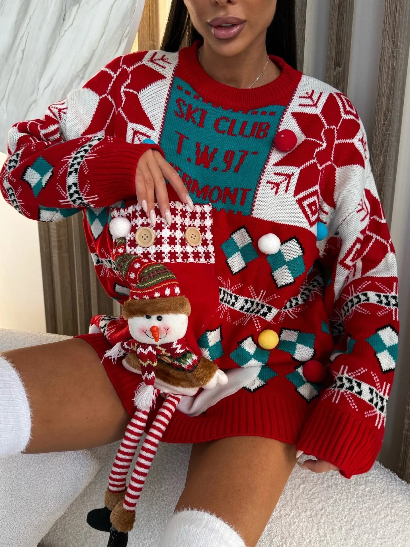 Red Knitted Christmas Sweater