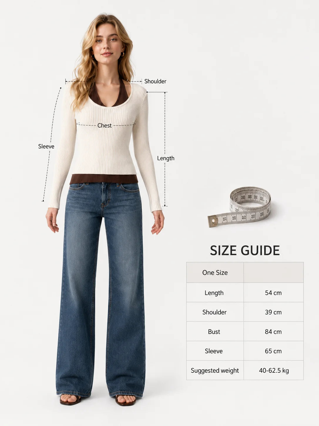 Women’s 2-in-1 Ribbed Knit Slim Fit Top