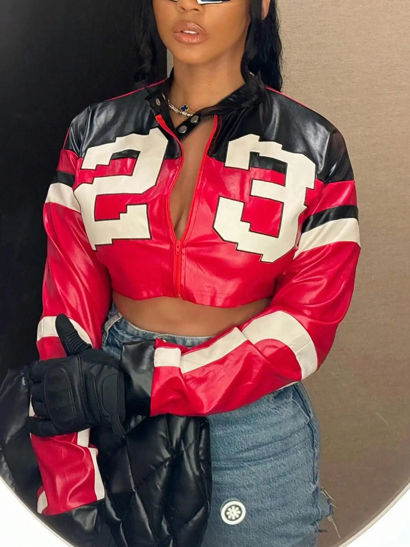 Women's Red Bomber