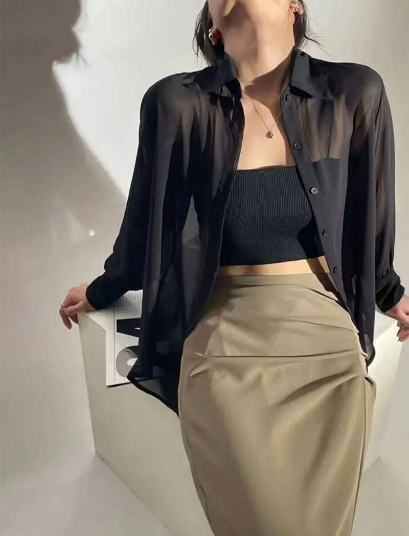 Women's Sheer Cover Shirt