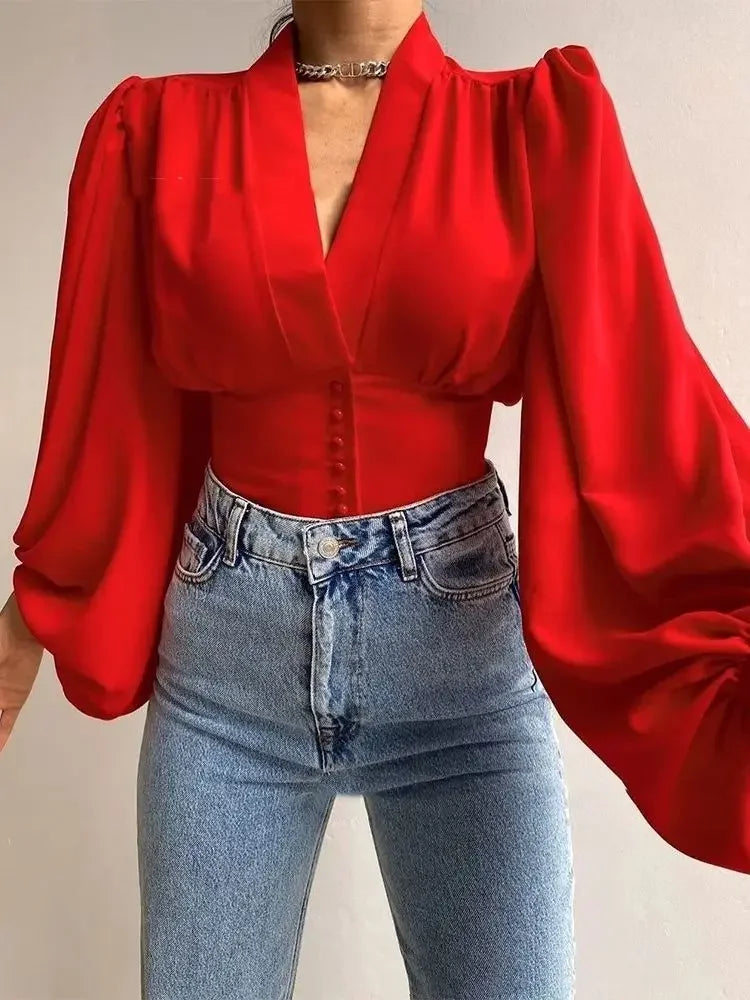 Lantern Sleeve Blouse