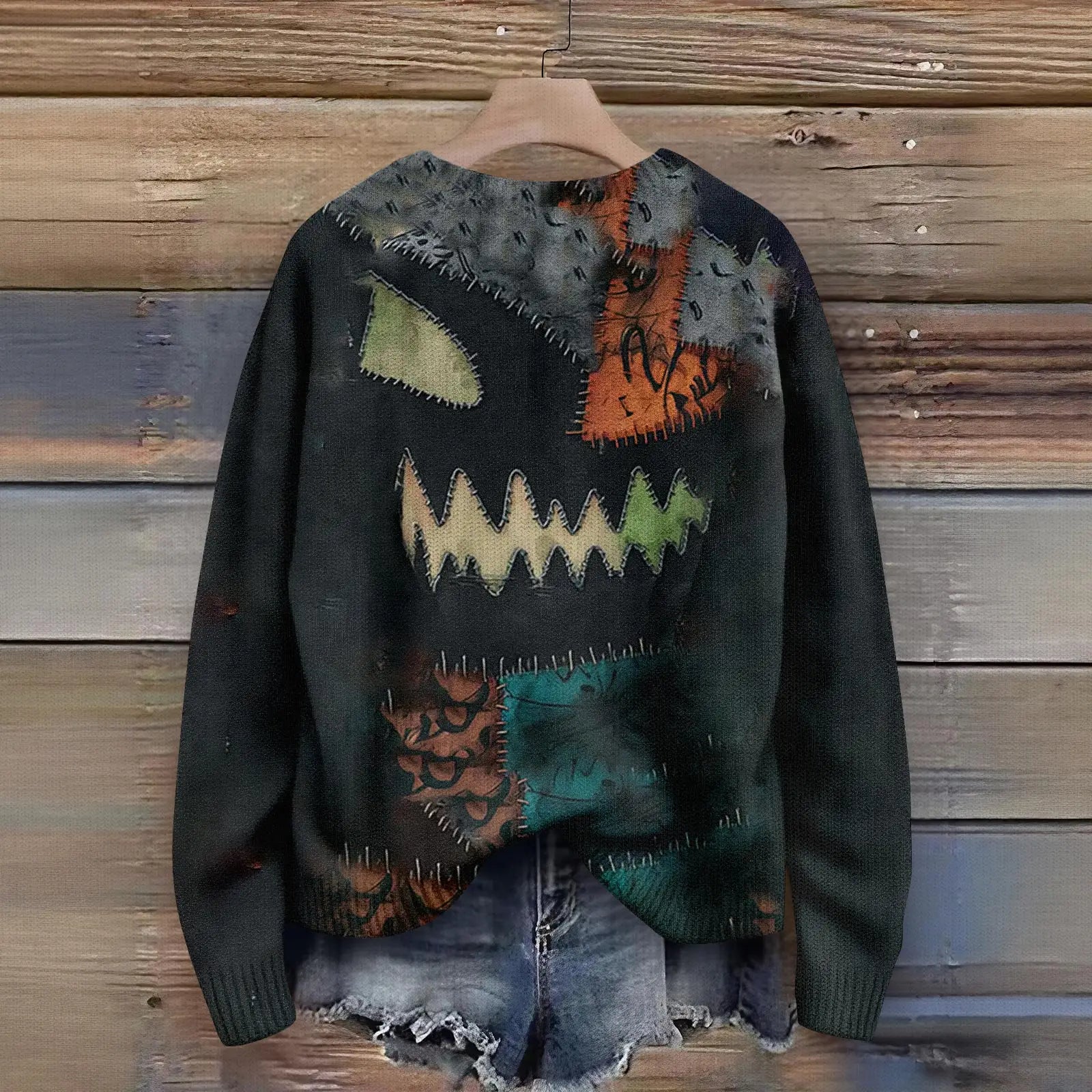 Printed Knit Sweater