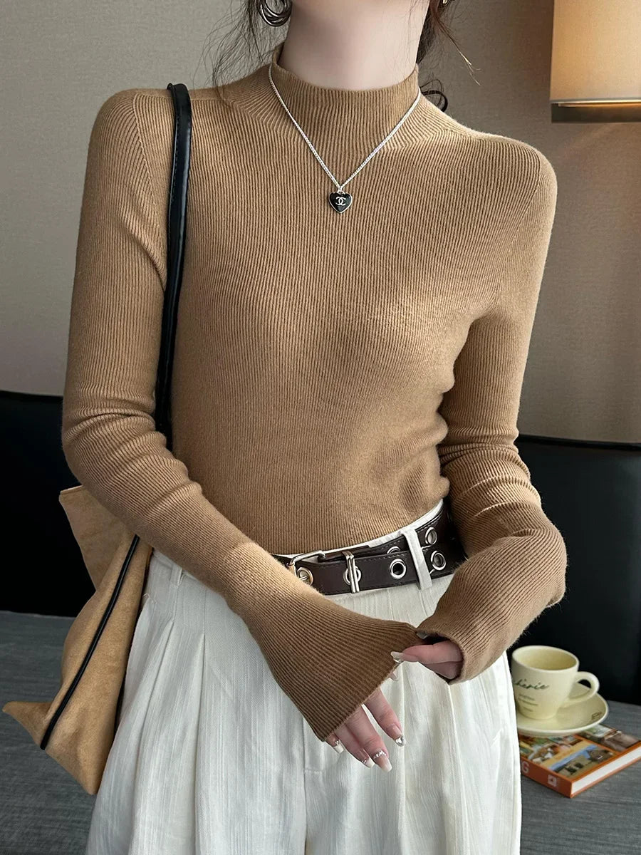 Mock Neck Knit Sweater