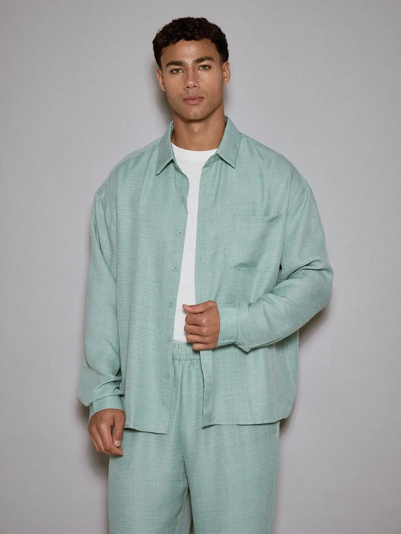Oversized Linen Button Down Shirt