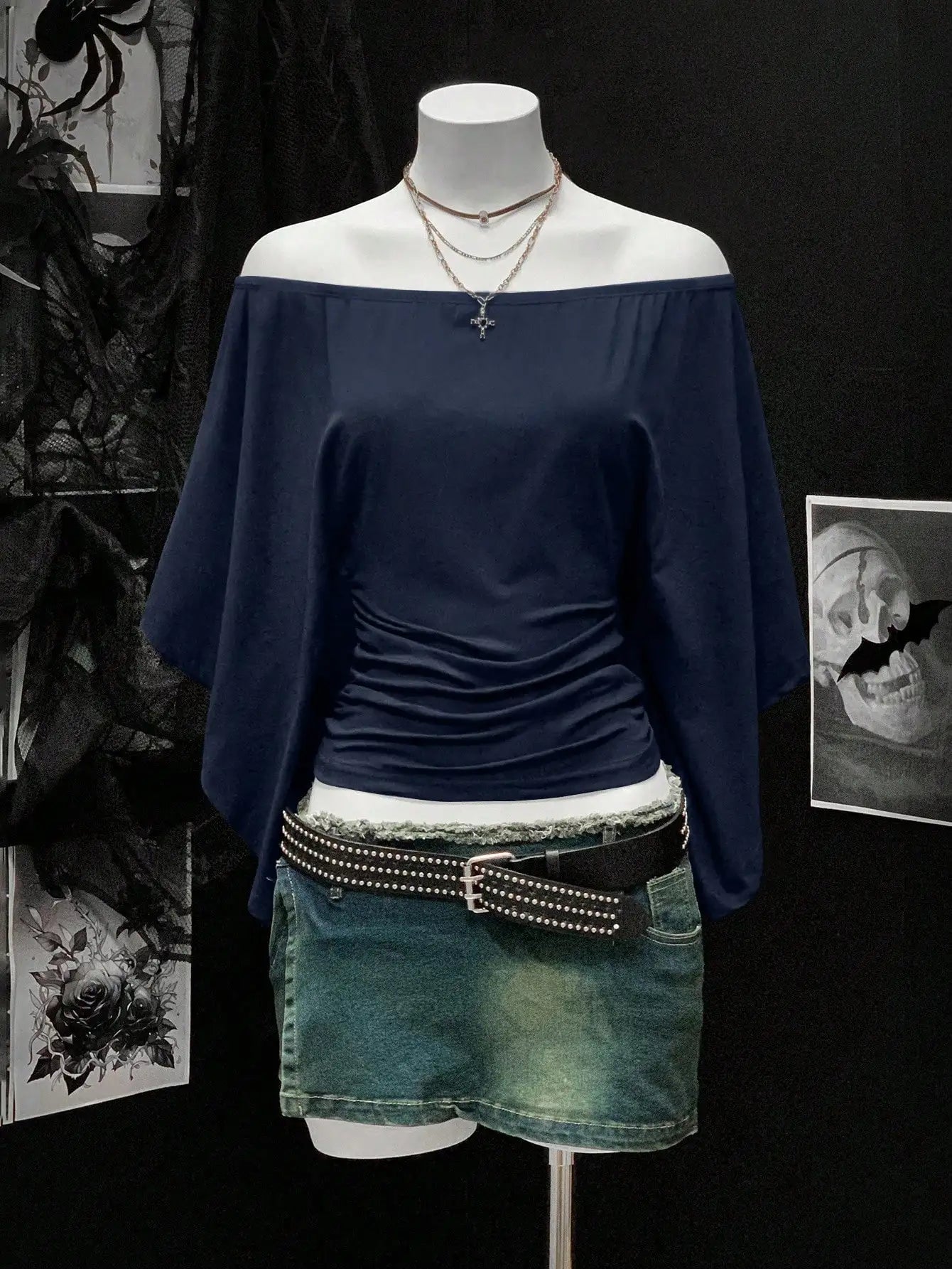 Women's Ruched Off Shoulder Top