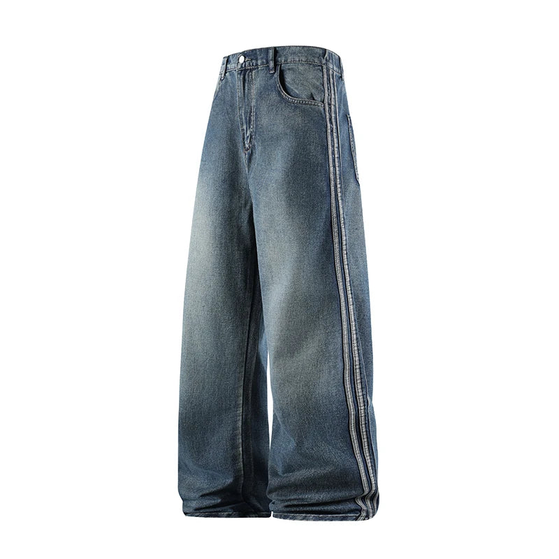 Men’s Baggy Loose Fit Straight-Leg Jeans