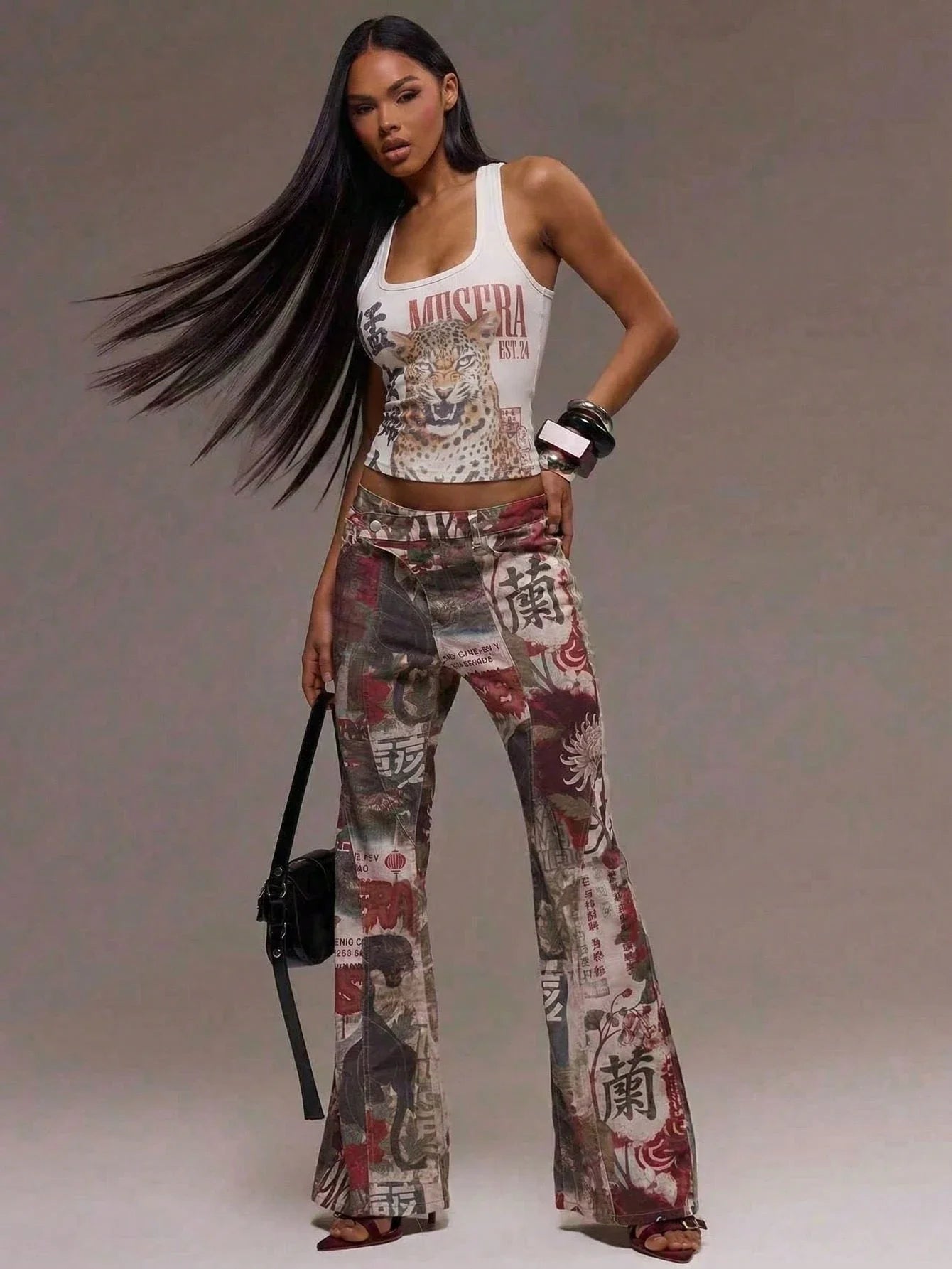 Women Y2K Graphic Fitted Tank Top