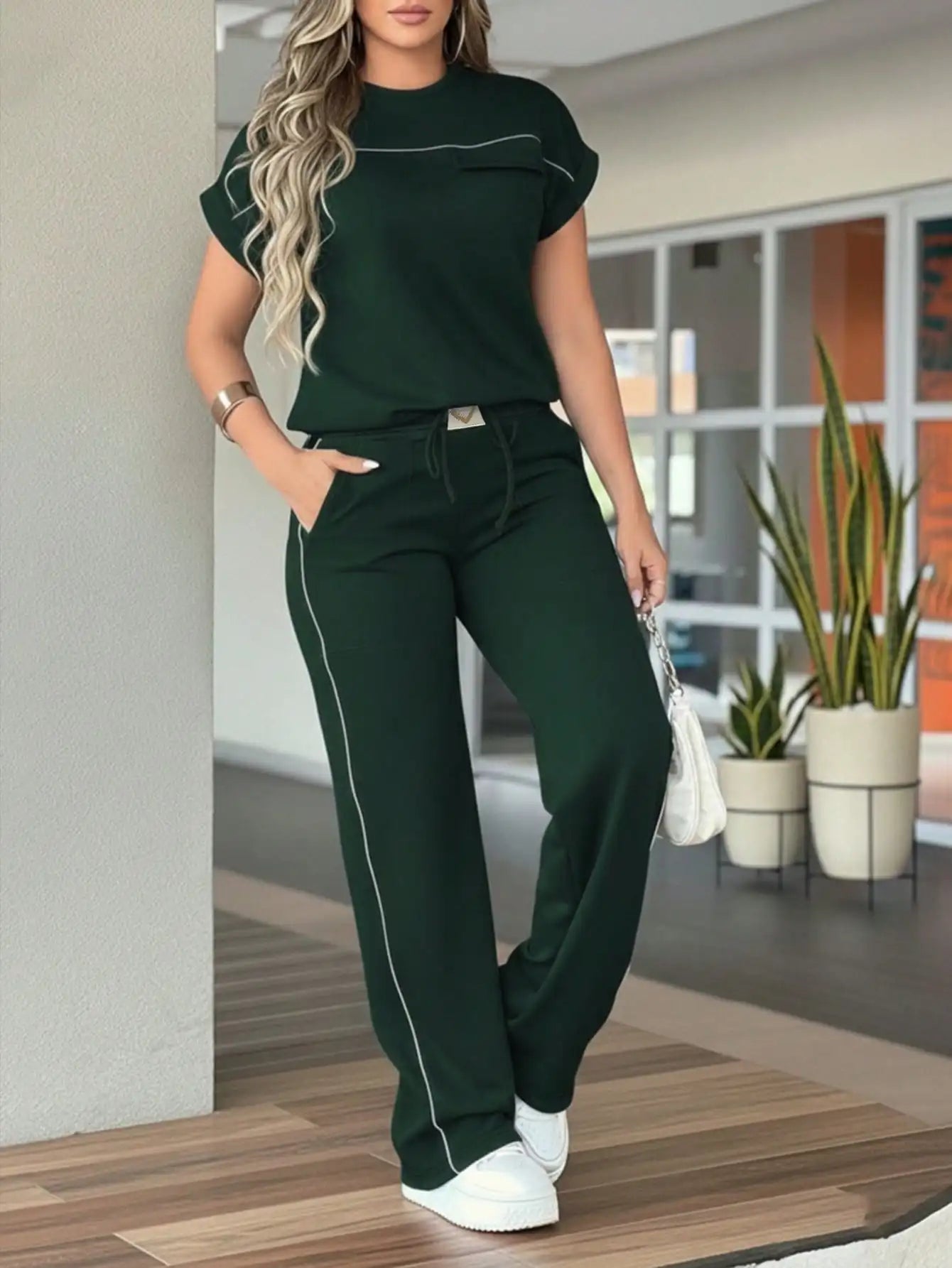 Color Contrast Two-Piece Set