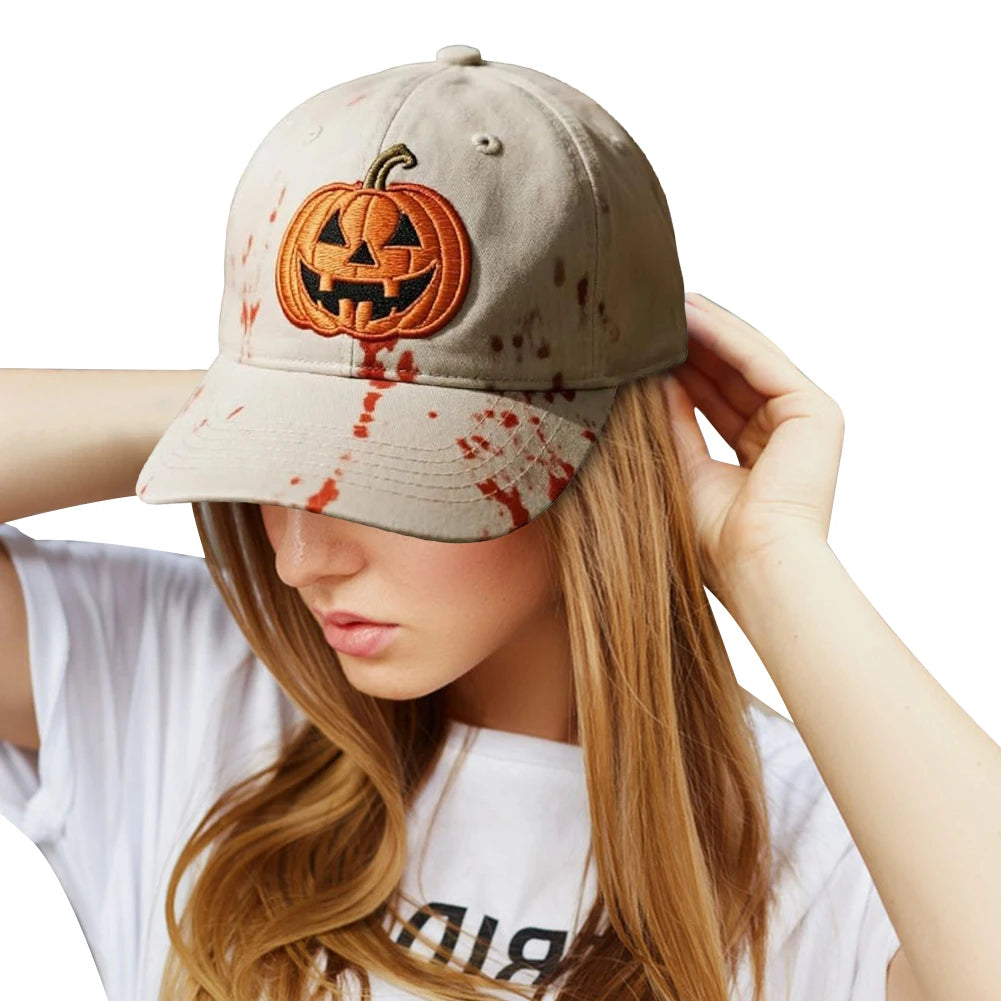 Pumpkin Embroidery Cap