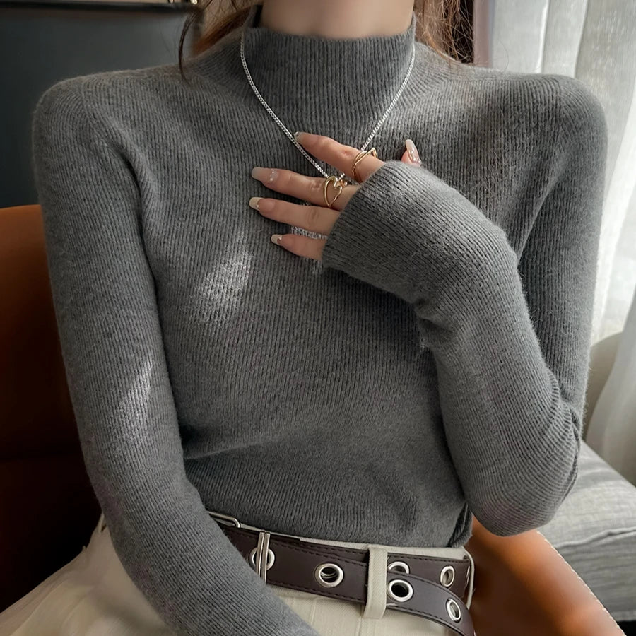 Mock Neck Knit Sweater