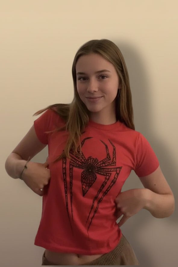 Women's Spider Graphic Crop T-Shirt