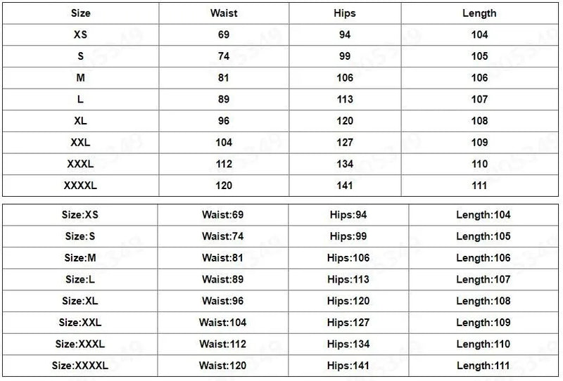 Size guide for Women Floral  Wide Leg Jeans