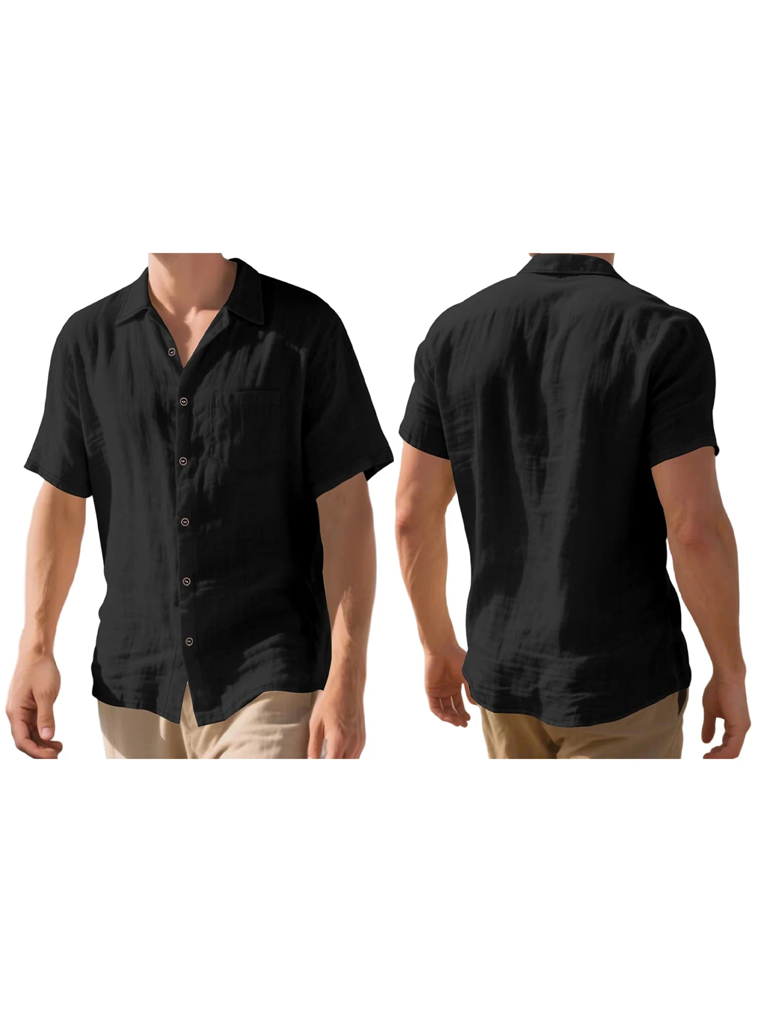 Men's Linen Button Shirt