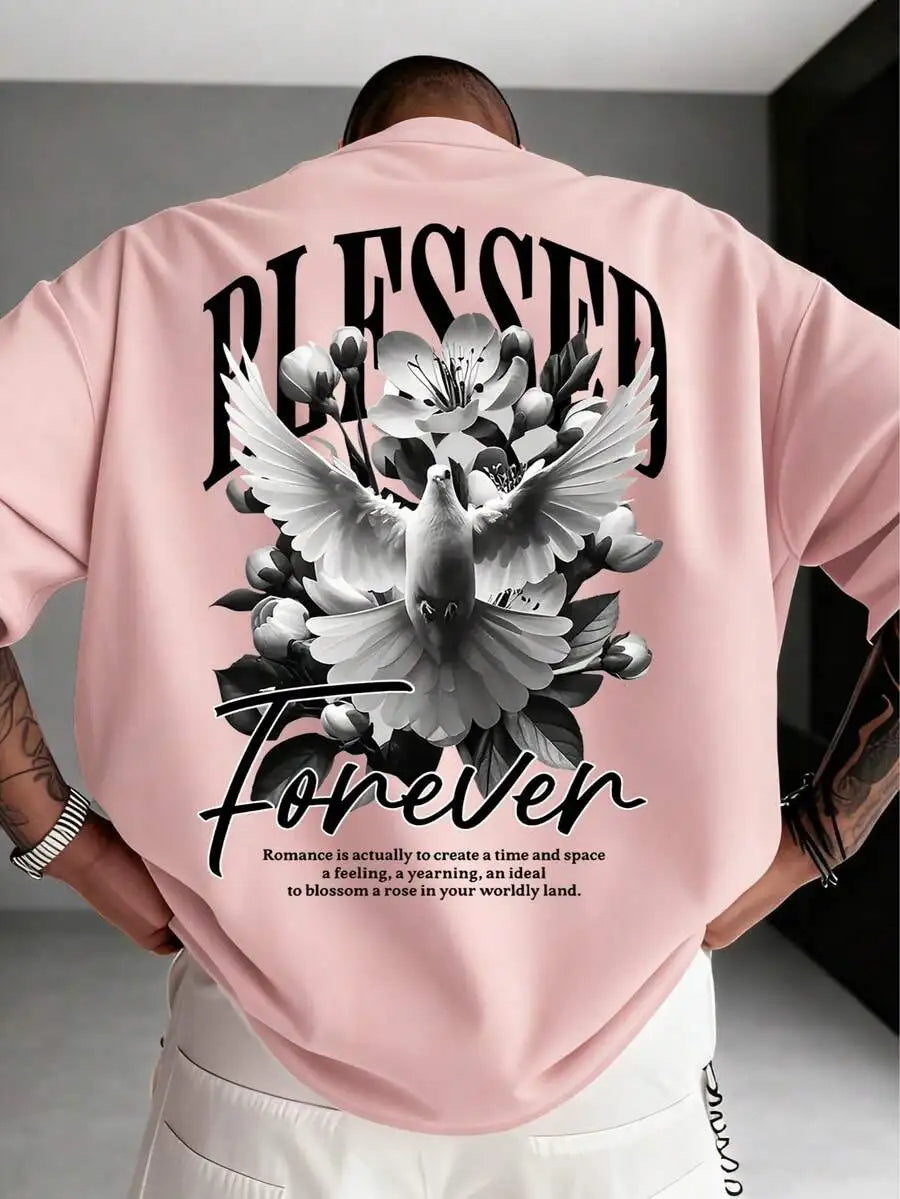 Men Blessed Forever Floral T Shirt