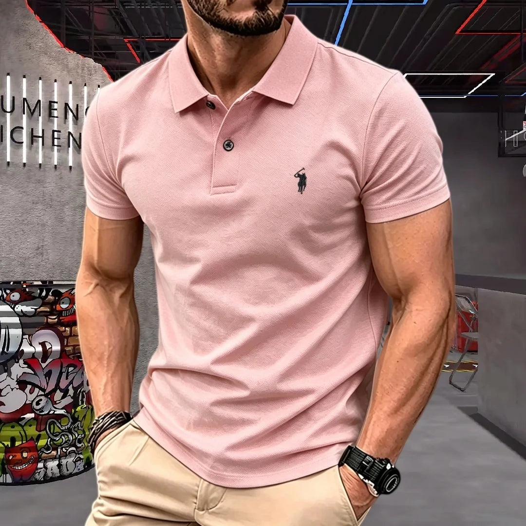 Men’s 100% Cotton Embroidered Polo Shirt
