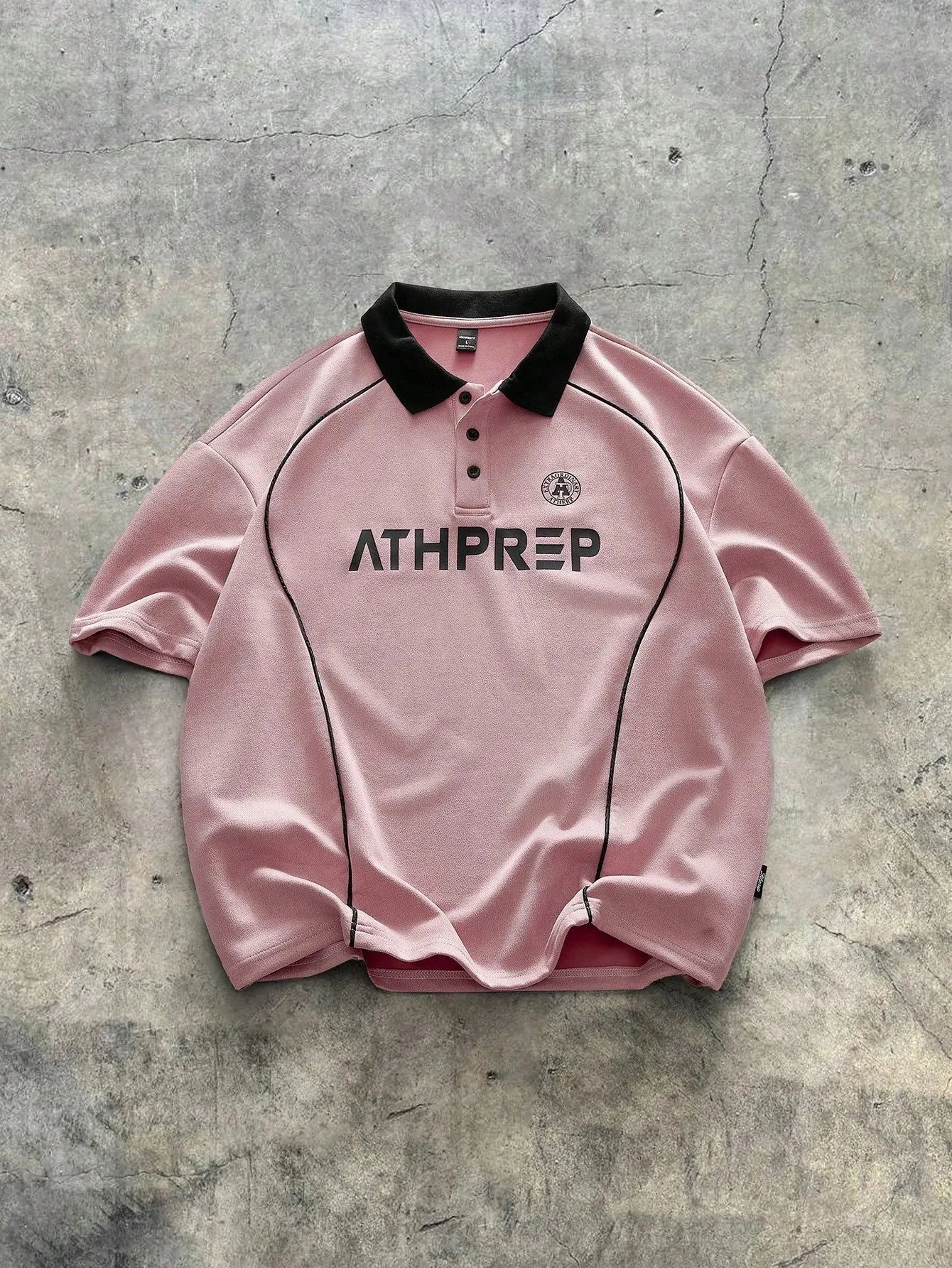 Men's 3D Letter Print Polo Shirt