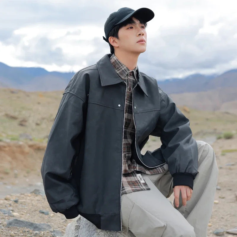 Men’s Brown Biker Jacket