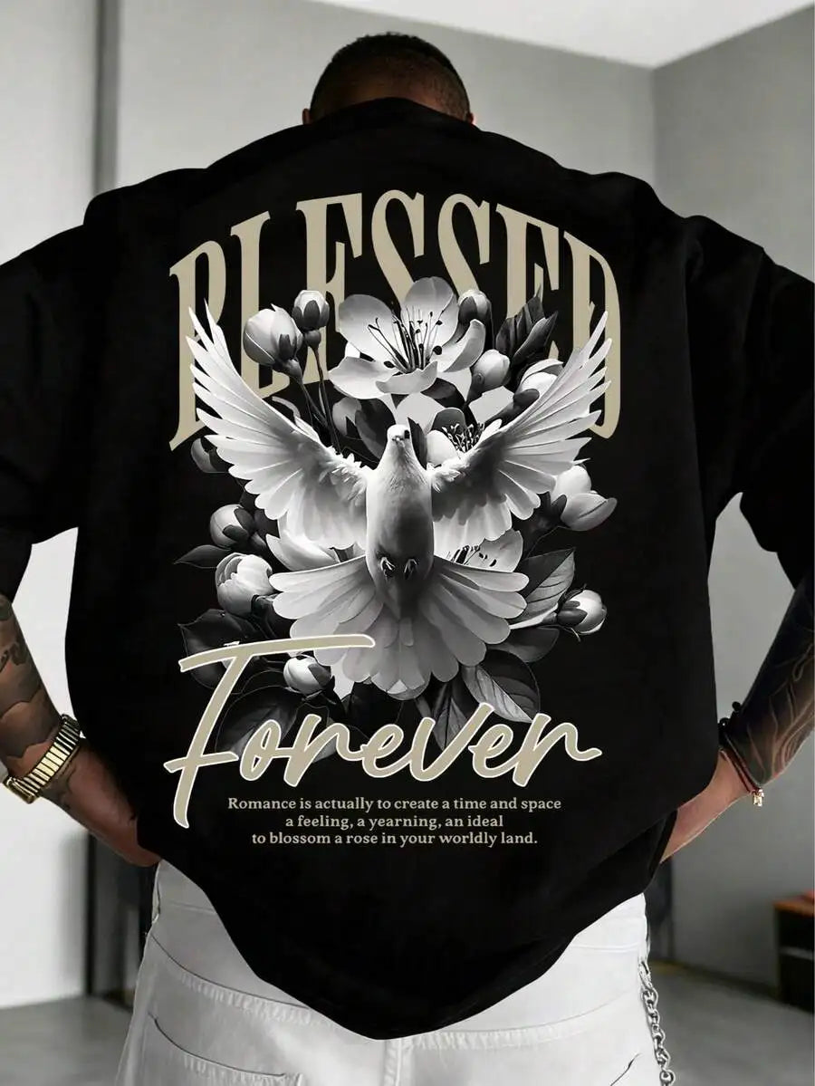 Men Blessed Forever Floral T Shirt