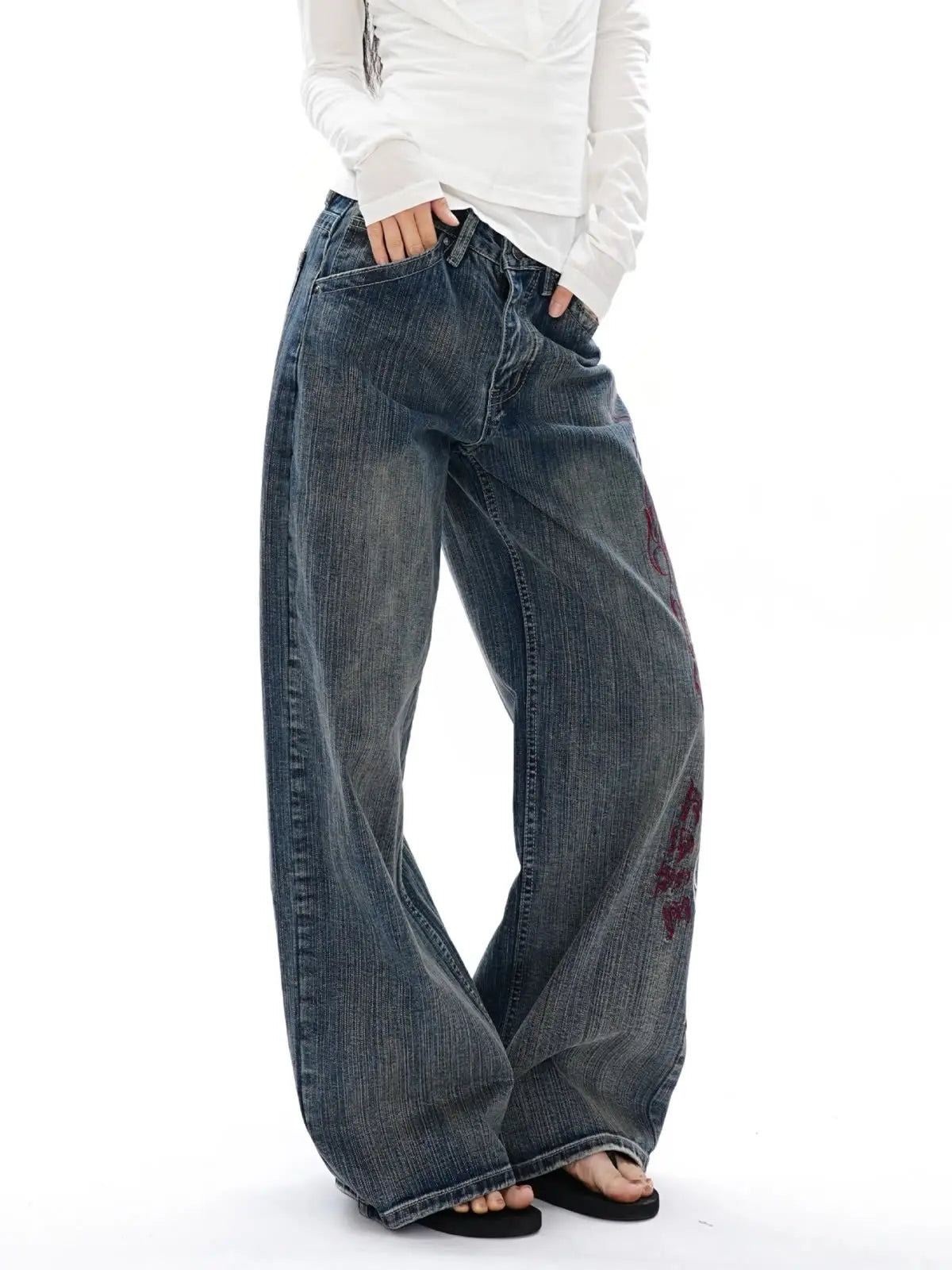 Women's Floral  Y2K Jeans