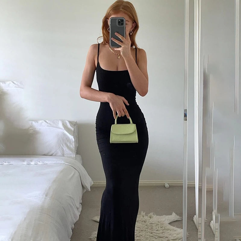 Backless Bodycon Maxi Dress