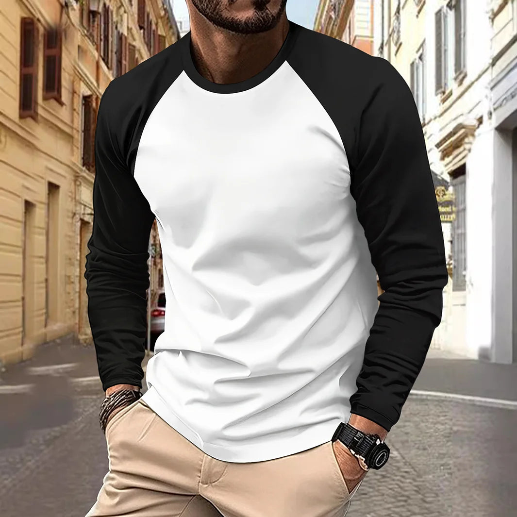 Men’s Long Sleeve O-Neck Casual T-Shirt