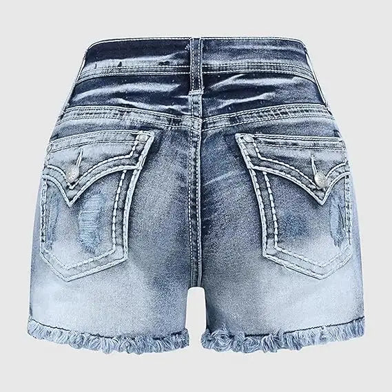 High-Waist Denim Shorts